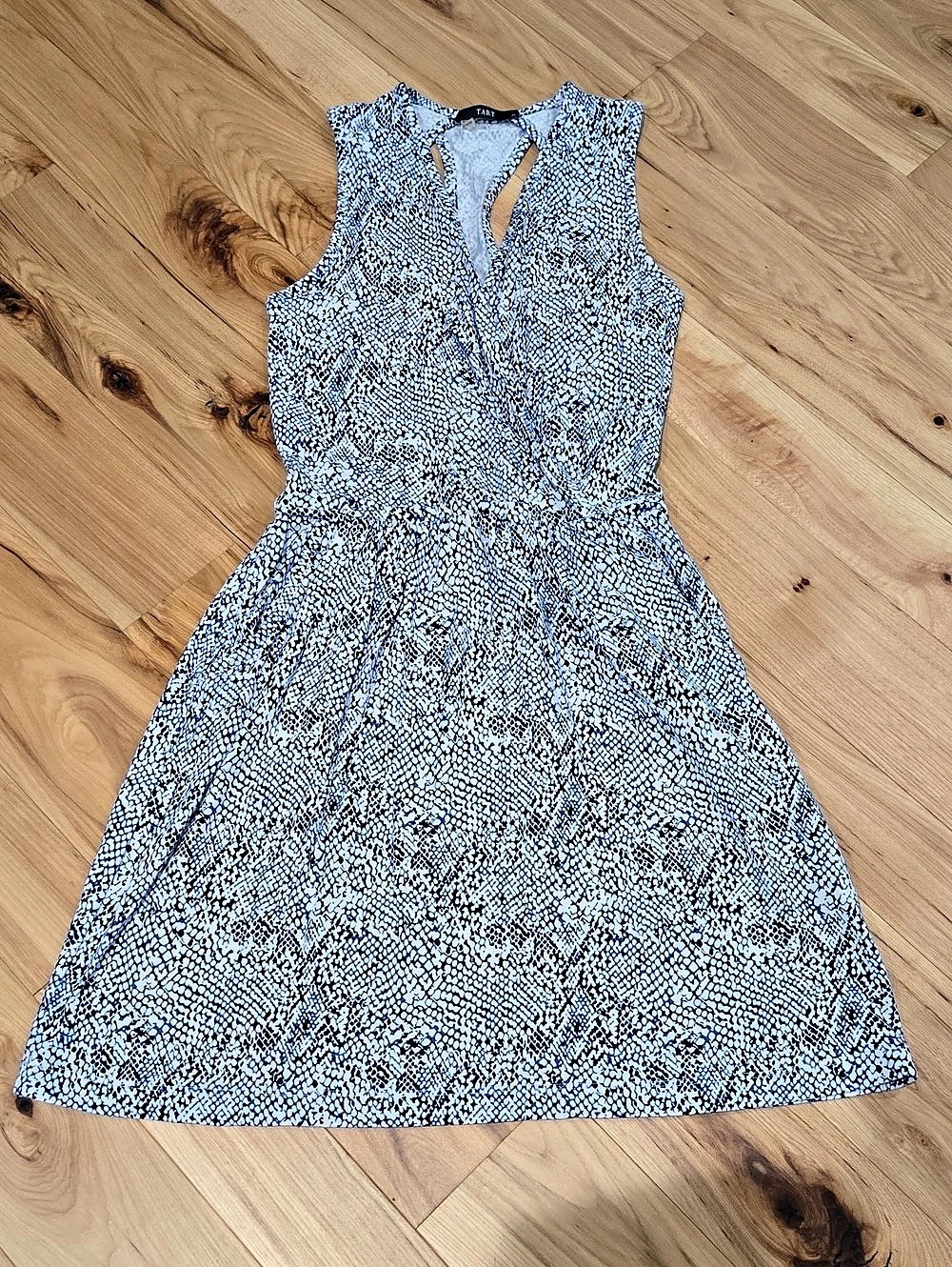 Tart Blue & White Animal Print Mini Dress Size XS w/pockets